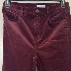 LOFT Burgundy High Waisted Skinny Pants